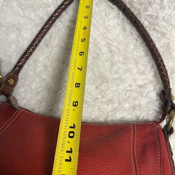 Red Leather Shoulder Bag - Picture 13 of 16